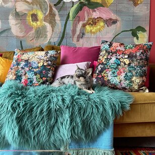 Velvet Flowers 4 Kussenhoes | 45x45 cm | Velvet/Polyester