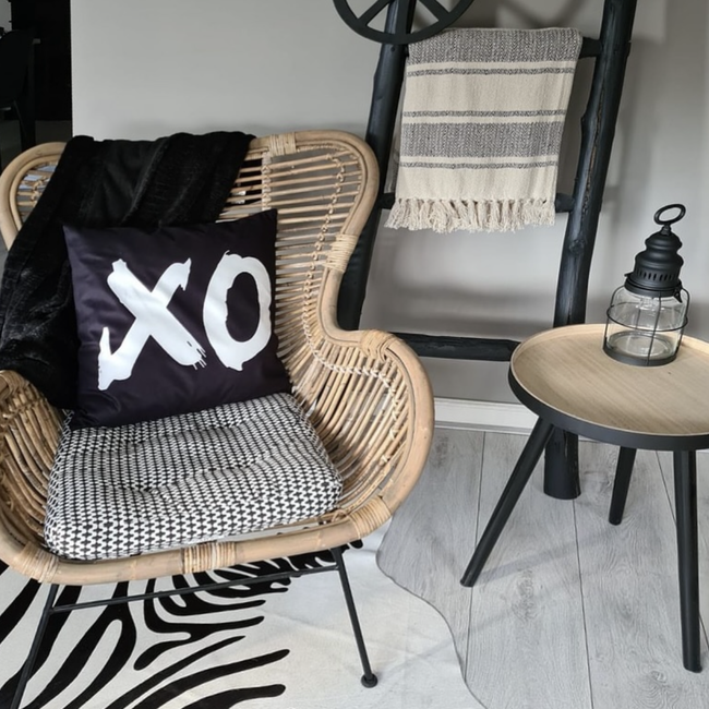 XO Black | 45 x 45 cm | Kussenhoes | Katoen/Polyester