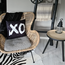 Sierkussen XO Black | 45 x 45 cm | Katoen/Polyester