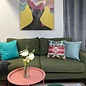 Velvet Aqua Blau Kissenbezug | 45x45 cm | Polyester