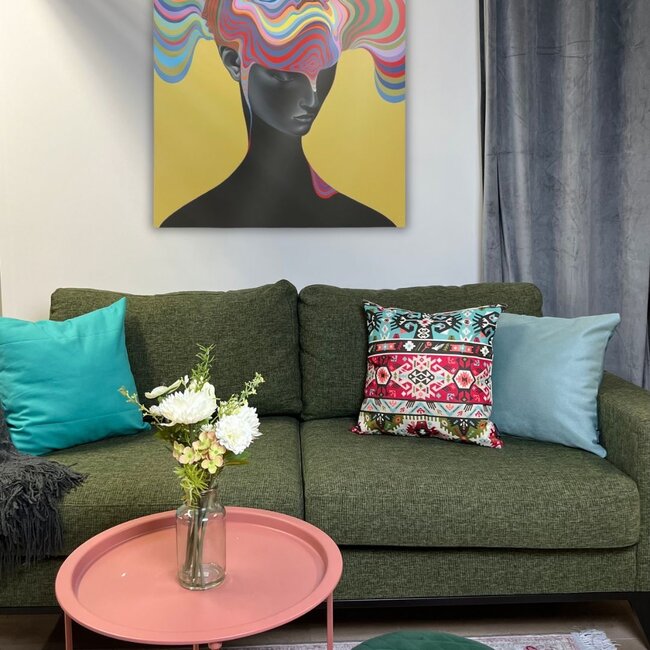 Velvet Aqua Blauw Long | 30 x 50 cm | Kussenhoes | Polyester