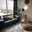Sierkussen Yellow Velvet Chevron | 45 x 45 cm | Velvet/Polyester