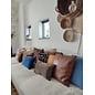 Velvet Donkerbruin Kussenhoes | 30x50 cm | Polyester