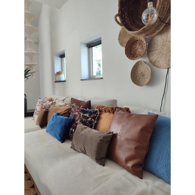 Velvet Donkerblauw Kussenhoes | 30x50 cm | Polyester