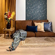Velvet Donkerblauw Kussenhoes | 30x50 cm | Polyester