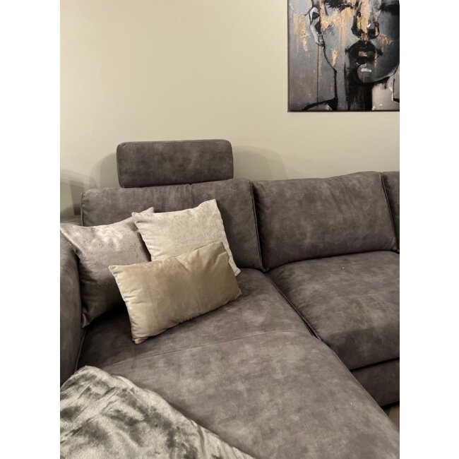 Sierkussen Flo Gold Velvet Creme | 45 x 45 cm | Polyester