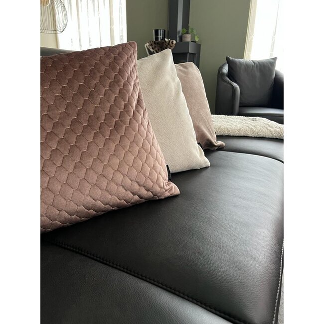 Sierkussen Nera Velvet Brown | 45 x 45 cm | Polyester