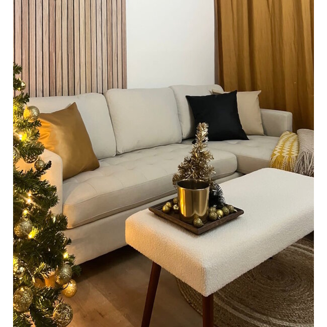 Metallic Gold Kussenhoes | 45x45 cm | PVC/PU Leder