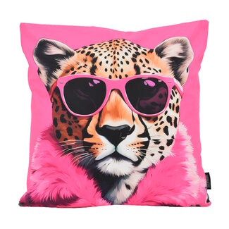 Gek op kussens! Funky Jaguar Kussenhoes | 45x45 cm | Katoen/Polyester