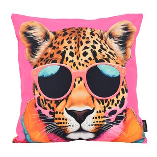 Funky Leopard Kussenhoes | 45x45 cm | Katoen/Polyester