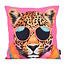 Gek op kussens! Funky Leopard Kussenhoes | 45x45 cm | Katoen/Polyester