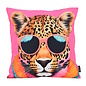 Funky Leopard Kussenhoes | 45x45 cm | Katoen/Polyester