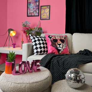 Sierkussen Funky Jaguar | 45 x 45 cm | Katoen/Polyester