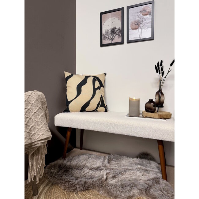 Abstract Lea Kissenbezug | 45x45 cm | Baumwolle/Leinen