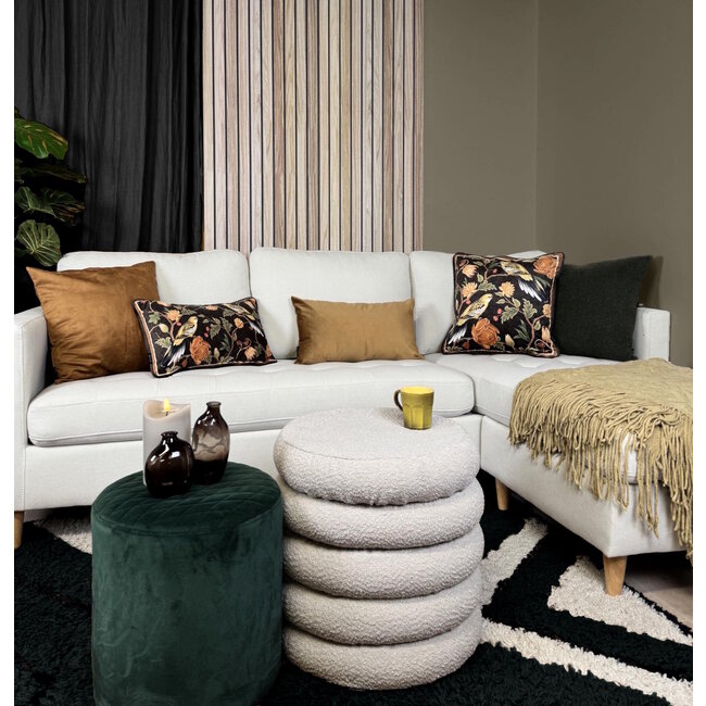 Velvet Iris Bird Kissenbezug | 30x50 cm | Samt/Polyester