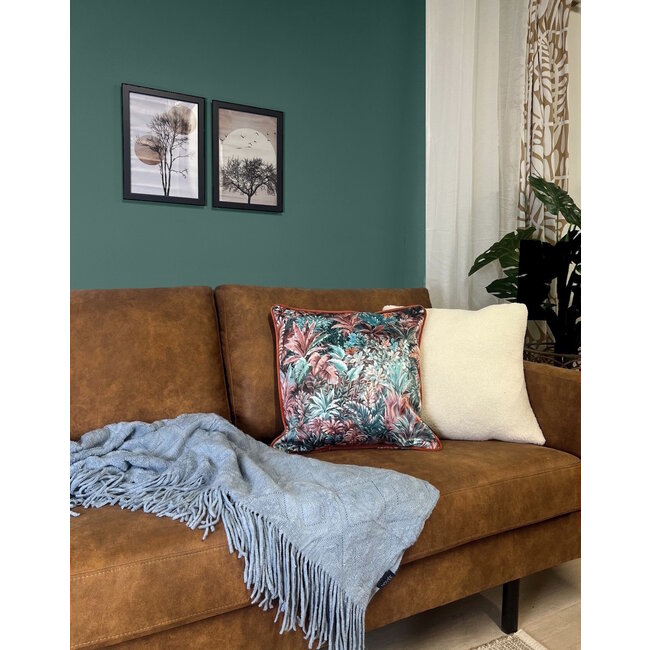 Sierkussen Velvet Jungle Red | 45 x 45 cm | Velvet/Polyester