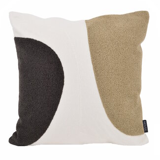 NOVÉE Two Blocks Kussenhoes | 45x45 cm | Katoen/Acryl