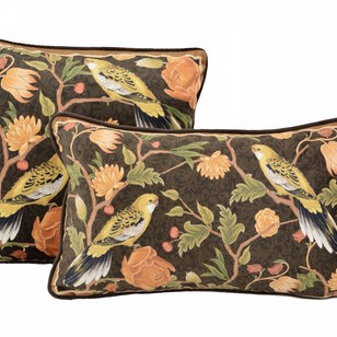 Velvet Iris Bird Kussenhoes | 30x50 cm | Velvet/Polyester