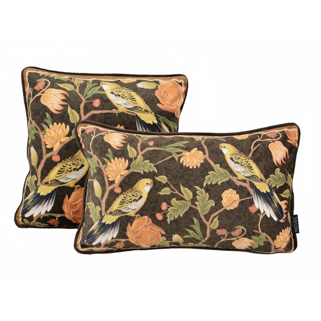 Velvet Iris Bird Kissenbezug | 30x50 cm | Samt/Polyester
