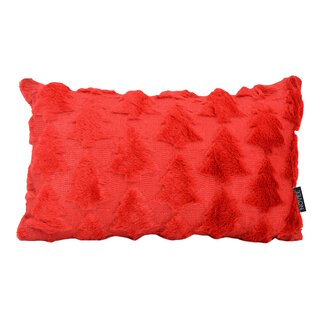 NOVÉE Furry XMAS Tree Rot Kissenbezug | 30x50 cm | Polyester