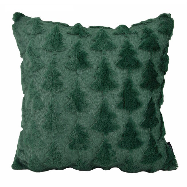 Furry XMAS Tree Groen | 45 x 45 cm | Kussenhoes | Polyester