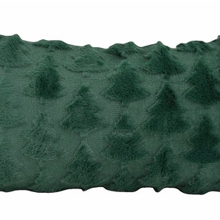 Furry XMAS Tree Groen Kussenhoes | 30x50 cm | Polyester