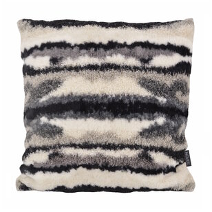 Mare Plush Zwart Kussenhoes | 45x45 cm | Polyester