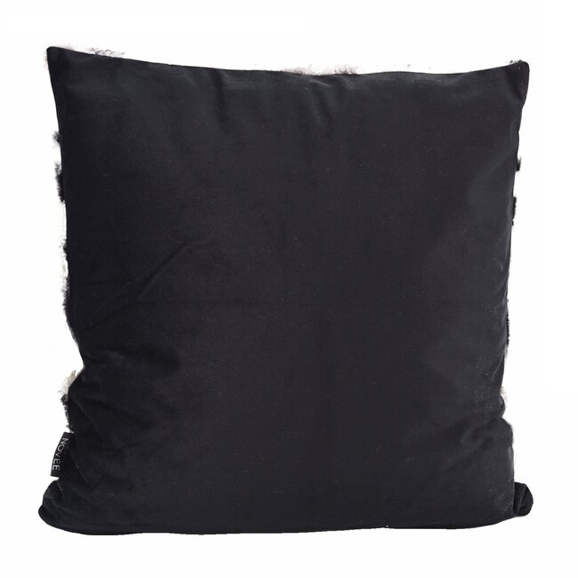 Mare Plush Zwart Kussenhoes | 45x45 cm | Polyester