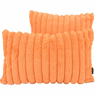 Rosie Rib Oranje Kussenhoes | 30x50 cm | Polyester