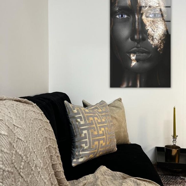 Antique Gold Chenille | 45 x 45 cm | Kussenhoes | Polyester