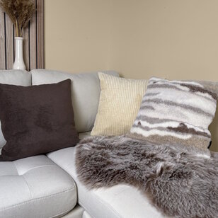 Mare Plush Beige Kussenhoes | 45x45 cm | Polyester