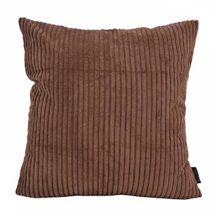 Corduroy Dunkelbraun Kissenbezug | 45x45 cm | Polyester
