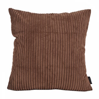 NOVÉE Corduroy Donkerbruin Kussenhoes | 45x45 cm | Polyester
