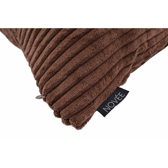 Corduroy Donkerbruin | 45 x 45 cm | Kussenhoes | Polyester