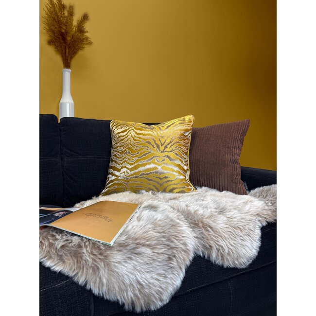 Sierkussen Corduroy Donkerbruin | 45 x 45 cm | Polyester