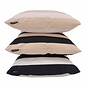 Streep Zwart/Beige Kussenhoes | 45x45 cm | Katoen/Polyester