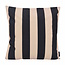 Gek op kussens! Streifen Schwarz/Beige Kissenbezug | 45x45 cm | Baumwolle/Polyester