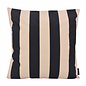 Streep Zwart/Beige Kussenhoes | 45x45 cm | Katoen/Polyester