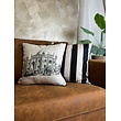 Streep Zwart/Beige Kussenhoes | 45x45 cm | Katoen/Polyester