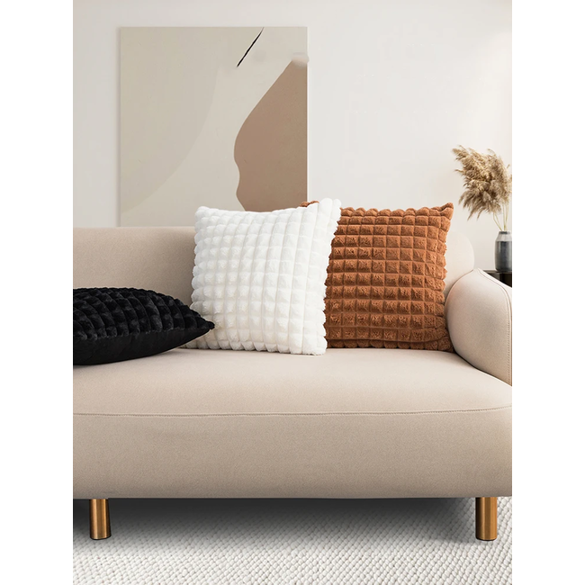 Mimi Fur Wit Kussenhoes | 45x45 cm | Polyester