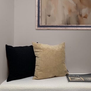 Corduroy Zwart Kussenhoes | 45x45 cm | Polyester