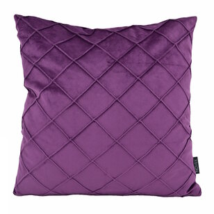 Sierkussen Velvet Cross Paars | 45 x 45 cm | Velvet/Polyester