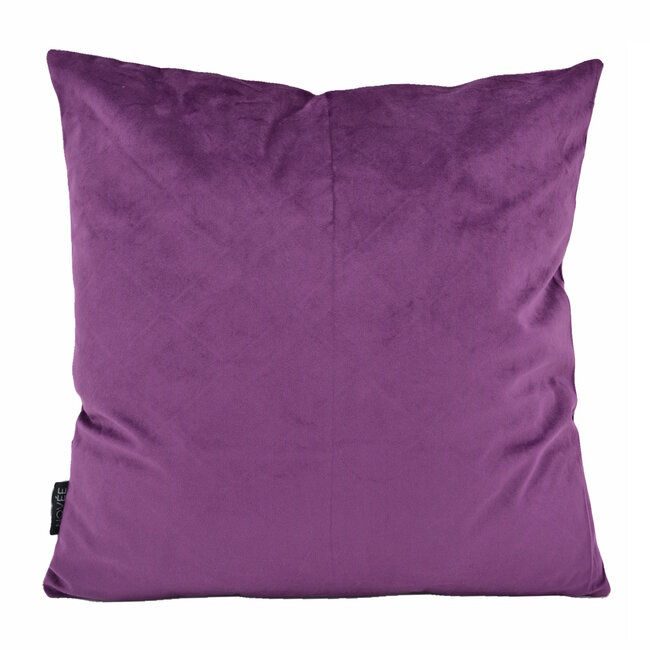 Sierkussen Velvet Cross Paars | 45 x 45 cm | Velvet/Polyester