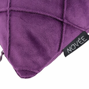 Sierkussen Velvet Cross Paars | 45 x 45 cm | Velvet/Polyester