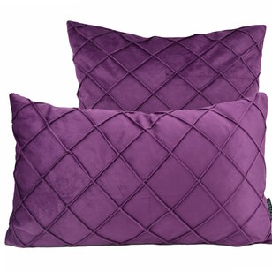 Sierkussen Velvet Cross Paars | 45 x 45 cm | Velvet/Polyester
