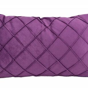Velvet Cross Paars Kussenhoes | 30x50 cm | Velvet/Polyester