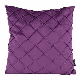 NOVÉE Velvet Cross Lila Kissenbezug | 45x45 cm | Samt/Polyester