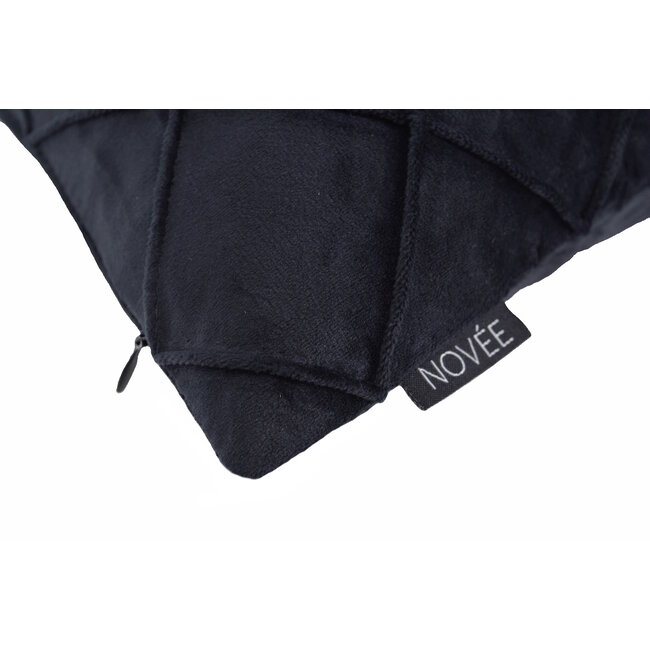 Velvet Cross Schwarz Kissenbezug | 30x50 cm | Samt/Polyester