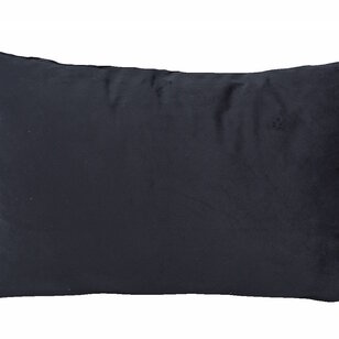 Velvet Cross Schwarz Kissenbezug | 30x50 cm | Samt/Polyester