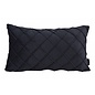 Sierkussen Velvet Cross Zwart | 30 x 50 cm | Velvet/Polyester